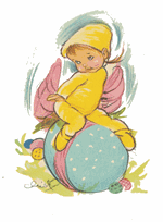 Kort - Christels påskebarn på blåt æg